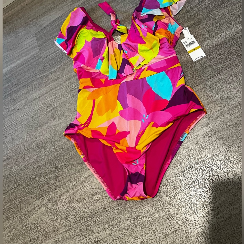 New Swimming suits Trina Turk size 14 - Picture 3 of 10